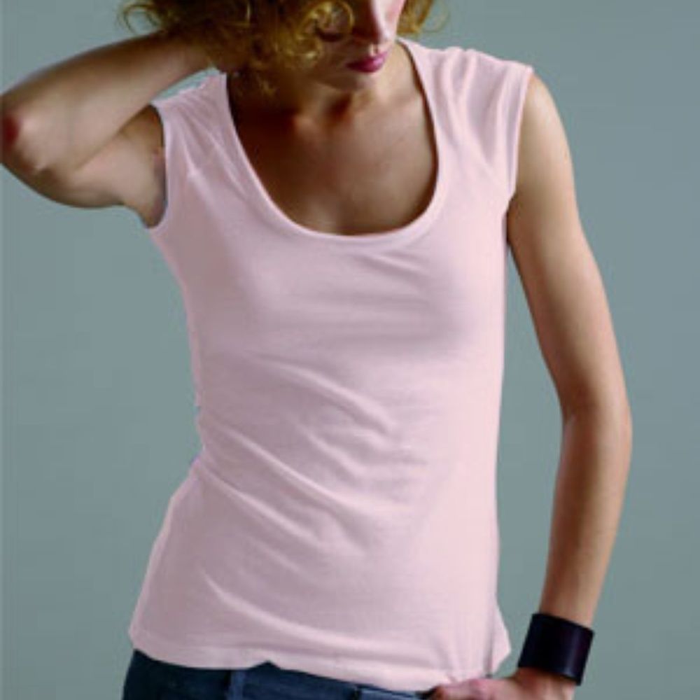 Park Vogel Cap Sleeve Scoop Top Pink Sorbet